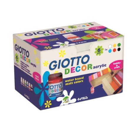 Giotto Decor pittura ad acqua 25 ml 6 pz (538200)