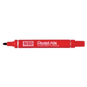 Pentel N 50 marcatore permanente Tipo di punta Rosso 12 pz (N50-B)
