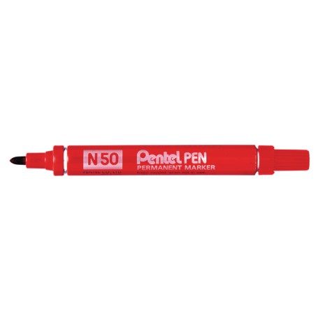 Pentel N 50 marcatore permanente Tipo di punta Rosso 12 pz (N50-B)