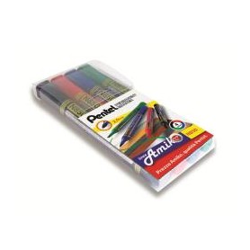 Pentel N850 marcatore permanente Nero, Blu, Verde, Rosso 4 pz (0100861)