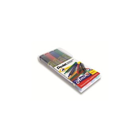 Pentel N850 marcatore permanente Nero, Blu, Verde, Rosso 4 pz (0100861)