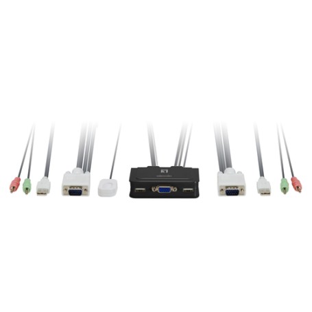 LevelOne KVM-0223 switch per keyboard-video-mouse (kvm) Nero (KVM-0223)