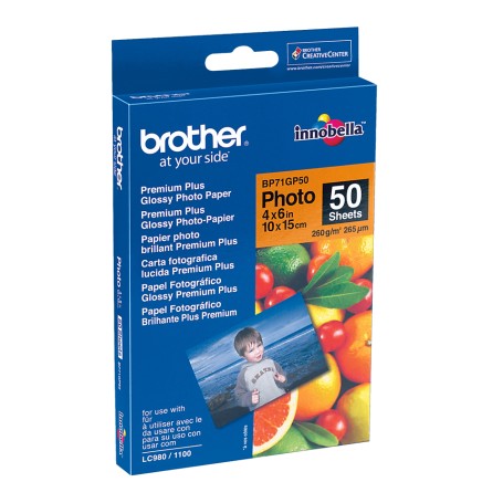 Brother BP71GP50 Premium Glossy Photo Paper carta fotografica Bianco (BP71GP50)