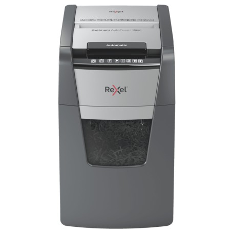 Rexel Optimum AutoFeed+ 150M distruggi documenti Taglio a frammenti 55 dB 22 cm Nero, Grigio (2020150MEU)