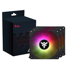 ITEK KIT 3X VENTOLA PER CASE UW12 BLACK - 12CM, ARGB  SYNC 5V 3PIN, 4PIN PWM, SENZA FILI (ITCFAK3UW12B)