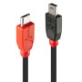 Lindy 31717 cavo USB 0,5 m USB 2.0 Mini-USB B Micro-USB B Nero, Rosso (31717)