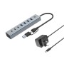 Conceptronic HUBBIES20GP hub di interfaccia USB 3.2 Gen 1 (3.1 Gen 1) Type-C 5000 Mbit/s Grigio