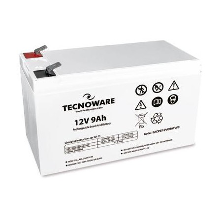 Tecnoware EACPE12V09ATWP batteria UPS Acido piombo (VRLA) 12 V 9 Ah (EACPE12V09ATWP)