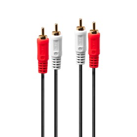 Lindy 35660 cavo audio 1 m 2 x RCA Rosso, Bianco (35660)