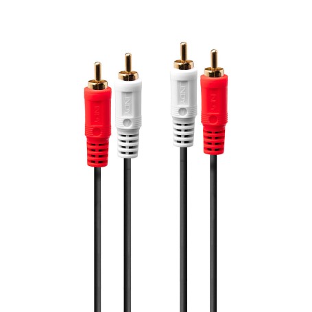 Lindy 35660 cavo audio 1 m 2 x RCA Rosso, Bianco (35660)