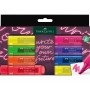 Faber-Castell 254601 evidenziatore 8 pz Punta smussata Blu, Verde, Lillà, Arancione, Rosa, Rosso, Giallo