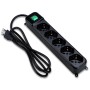 Tecnoware FMP5IIG prolunghe e multiple 1,5 m 5 presa(e) AC Interno Nero, Verde (FMP5IIG)