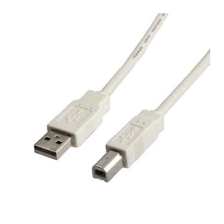 ITB USB 2.0 A/B M/M 1.8m cavo USB 1,8 m USB A USB B Bianco (ROS3102)