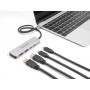 USB 10 Gbps USB Type-C Hub mit 2 x USB Typ-A und 2 x USB Type-C (grau) (64230)