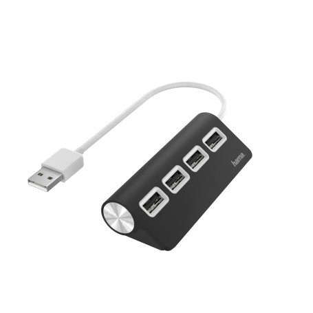 Hama 00200119 hub di interfaccia USB 2.0 480 Mbit/s Nero