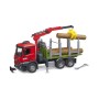 Mercedes Benz Arocs Holztransport-LKW  (mit Ladekran, Greifer und 3 Baumstmmen) (03669)