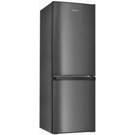 Frigorifero-congelatore a libera installazione Exquisit KGC232-60-E-040C, larghezza 49,5 cm, 173 L, aspetto acciaio inox