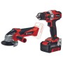Werkzeug-Set TE-TK 18/2 Li Kit (rot/schwarz, Akku-Bohrschrauber und Akku-Winkelschleifer, Li-Ion-Akku 4,0Ah) (4257240)