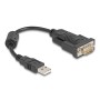 DeLOCK 64276 cavo seriale Nero 0,25 m USB tipo A RS-232