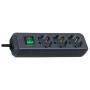 Brennenstuhl Eco-Line with switch and 1,5 mm² Ø cable prolunghe e multiple 5 m 3 presa(e) AC Nero (1152900)