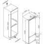 Exquisit EKGC225-40-E-080E Frigorifero-congelatore da incasso, altezza nicchia 144 cm, 262 L, porta scorrevole, bianco