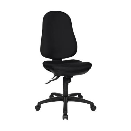 Topstar Bürodrehstuhl "Support SY", Stoff, schwarz Bandscheibensitz, Synchronmechanik, stabiles Fußkreuz (8550 G20) (8550G20)