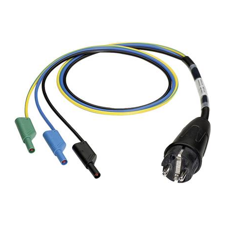 Benning Messadapter [ Schutzkontakt-Stecker - Lamellenstecker 4 mm] berührungssicher Messadapter Schutzkontaktstecker - (044142