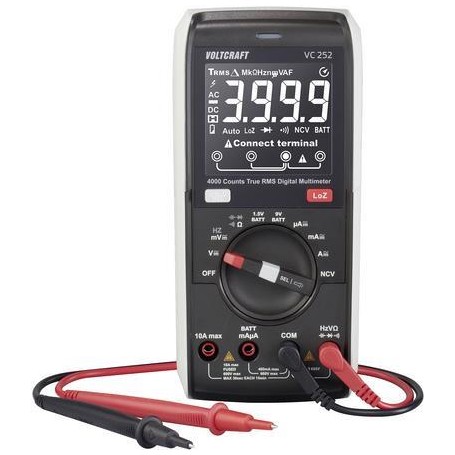VOLTCRAFT VC252 Hand-Multimeter kalibriert (ISO) digital CAT III 600 V Anzeige (Counts): 4000 (VC-13829980)