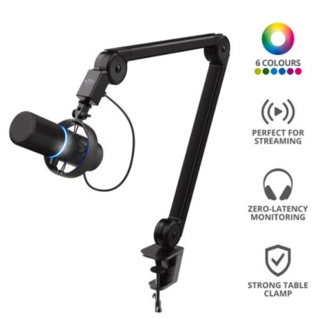 GXT 255+ ONYX MICROPHONE & ARM (24354)