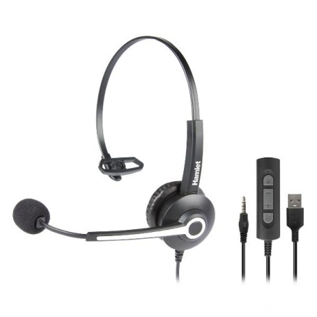 UJM-CUFFIA BUSINESS MIC USB/JACK (HHEADM-UJM)