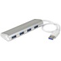 StarTech.com Hub USB 3.0 a 4 porte compatto e portatile con cavo integrato (ST43004UA)