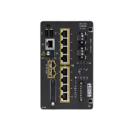 Cisco Catalyst IE-3300-8T2S-E switch di rete Gestito L2 Gigabit Ethernet (10/100/1000) Nero (IE-3300-8T2S-E)