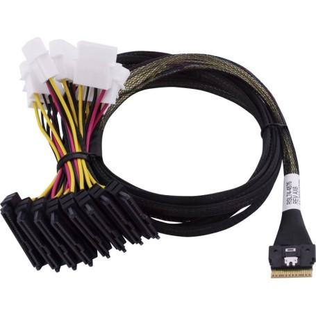 Microchip Technology 2305400-R cavo Serial Attached SCSI (SAS) 0,8 m Nero, Multicolore