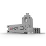 Lindy 40454 clip sicura Bloccaporte + chiave USB tipo A Bianco Acrilonitrile butadiene stirene (ABS) 5 pz (40454)
