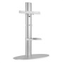 STAFFA  PAVIMENTO PER TV FINO A 55 SILVER ALLUMINIO 400X400 40KG (17.03.1262-1)