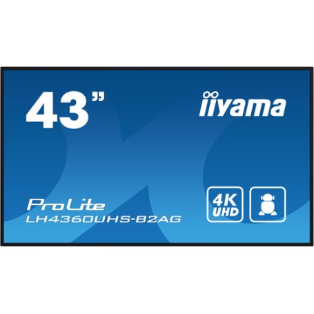 iiyama LH4360UHS-B2AG visualizzatore di messaggi Pannello A digitale 108 cm (42.5") LED Wi-Fi 500 cd/m² 4K Ultra HD Nero Proces