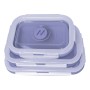 Muitomas LUNCHBOXSETVL contenitore portapranzo Set per borsa portapranzo Plastica, Silicone Viola 3 pz