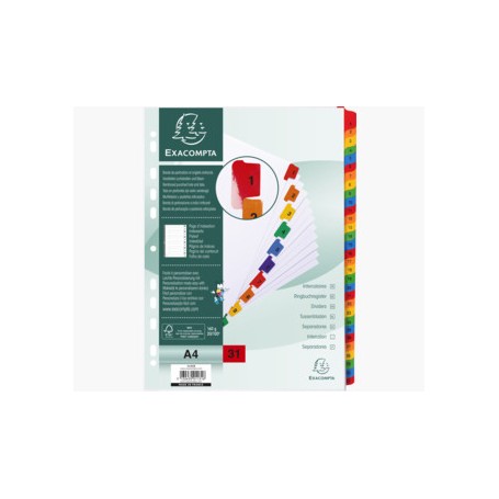 Exacompta 1131E divisore Cartone Bianco (1131E)