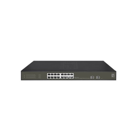 LevelOne GES-2118P switch di rete Gestito L2 Gigabit Ethernet (10/100/1000) Supporto Power over Ethernet (PoE) Nero (GES-2118P)