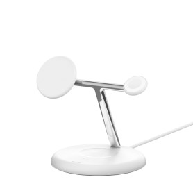 Belkin WIZ023VFWH Caricabatterie per dispositivi mobili Cuffie, Smartphone, Orologio intelligente Bianco USB Carica wireless Int