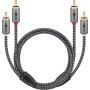 Goobay 65293 cavo audio 2 m 2 x RCA Grigio