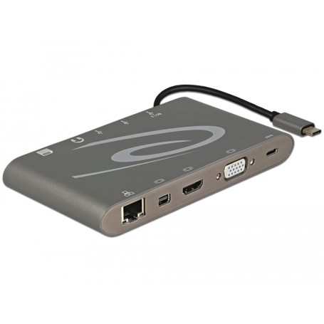 DeLOCK 87297 hub di interfaccia USB 3.2 Gen 2 (3.1 Gen 2) Type-C Grigio (87297)