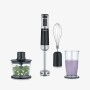 Stabmixer SM 3772 (schwarz/edelstahl, 600 Watt, mit Zerkleinerer und Schneebesen)