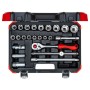 Red Steckschlssel-Satz 1/2", 24-teilig (rot/schwarz, mit Umschalt-Knarre, SW 10mm - 32mm) (3300055)