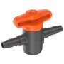 Tropfsystem Absperrventil 4,6mm (3/16") (grau/orange, 2 Stck) (13217-20)