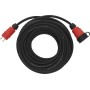 Brennenstuhl 9162250110 prolunghe e multiple 25 m 1 presa(e) AC Interno/esterno Nero, Rosso