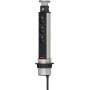 Brennenstuhl 1396200013 prolunghe e multiple 2 m 3 presa(e) AC Interno Alluminio, Nero