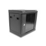 DeLOCK Armadio di rete da 10″ con anta in vetro 6U nero (43417)