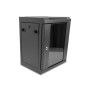 DeLOCK Armadio di rete da 10″ con anta in vetro 8U nero (43418)