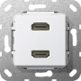 GIRA 4846929 presa energia 2 x HDMI Bianco (4846929) (567203)